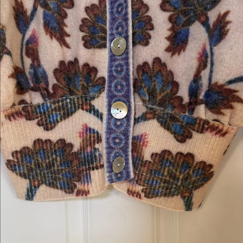 FARM Rio Floral Cardigan - Cream and Blue - Picture 3 of 16